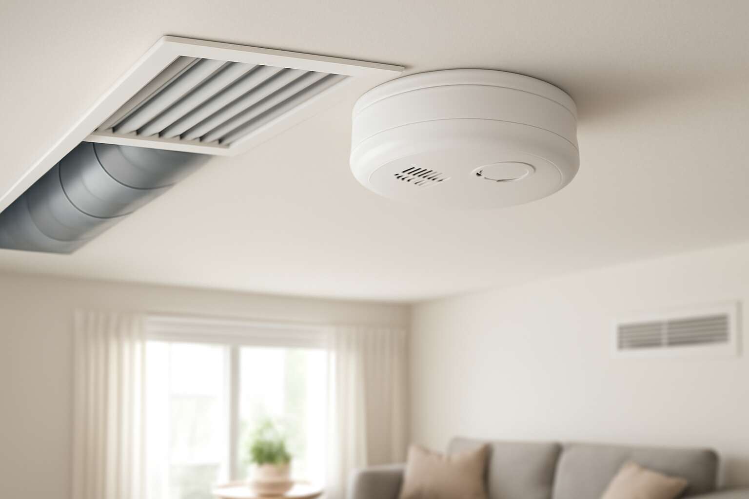 smoke detector near hvac return