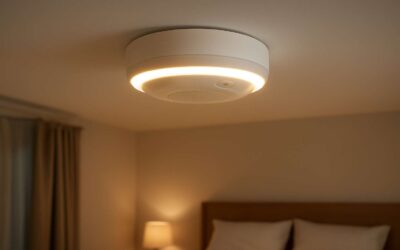 Bright safety upgrade: smoke detector with night light that guards your home.