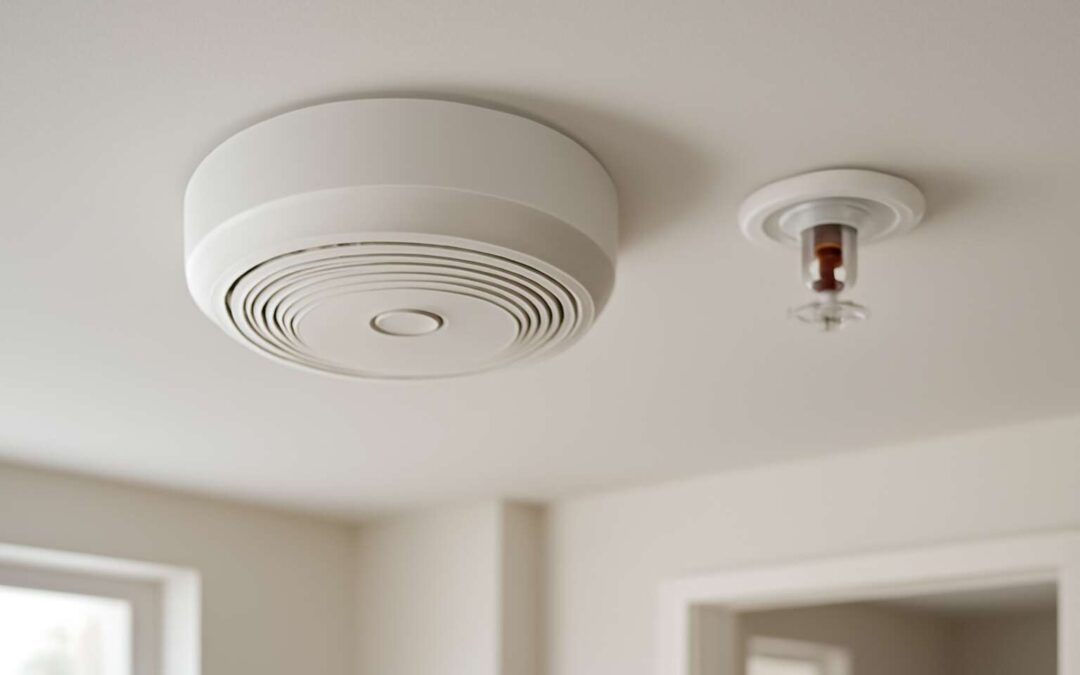 Fire Safety Duo: Why a smoke detector and sprinkler can save your home.