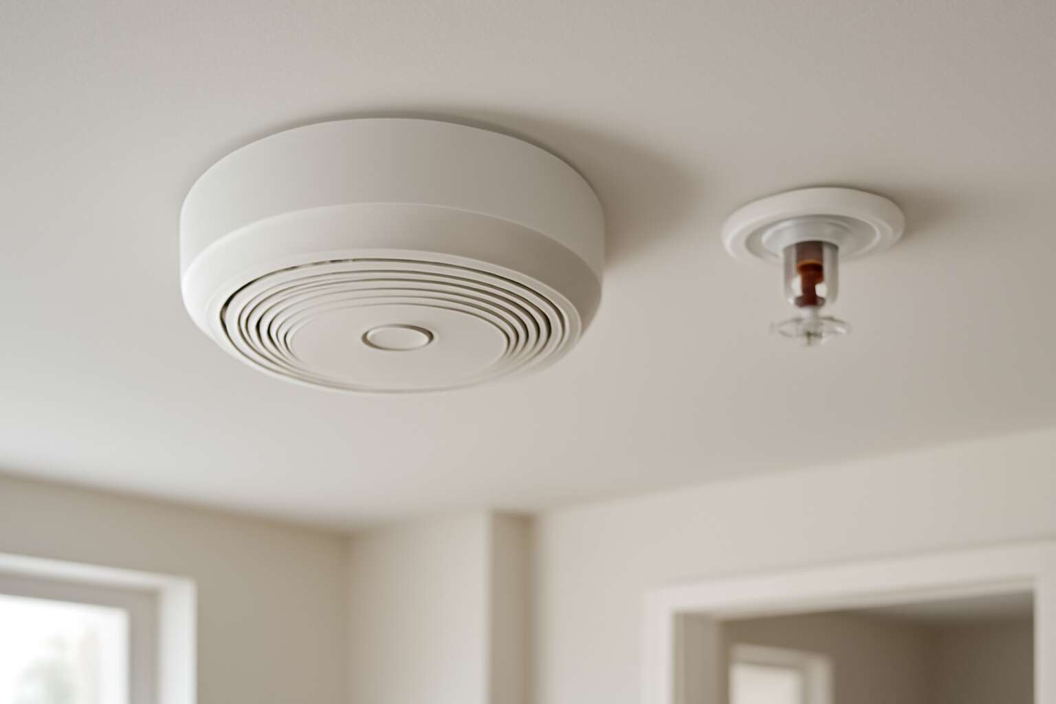 smoke detector and sprinkler