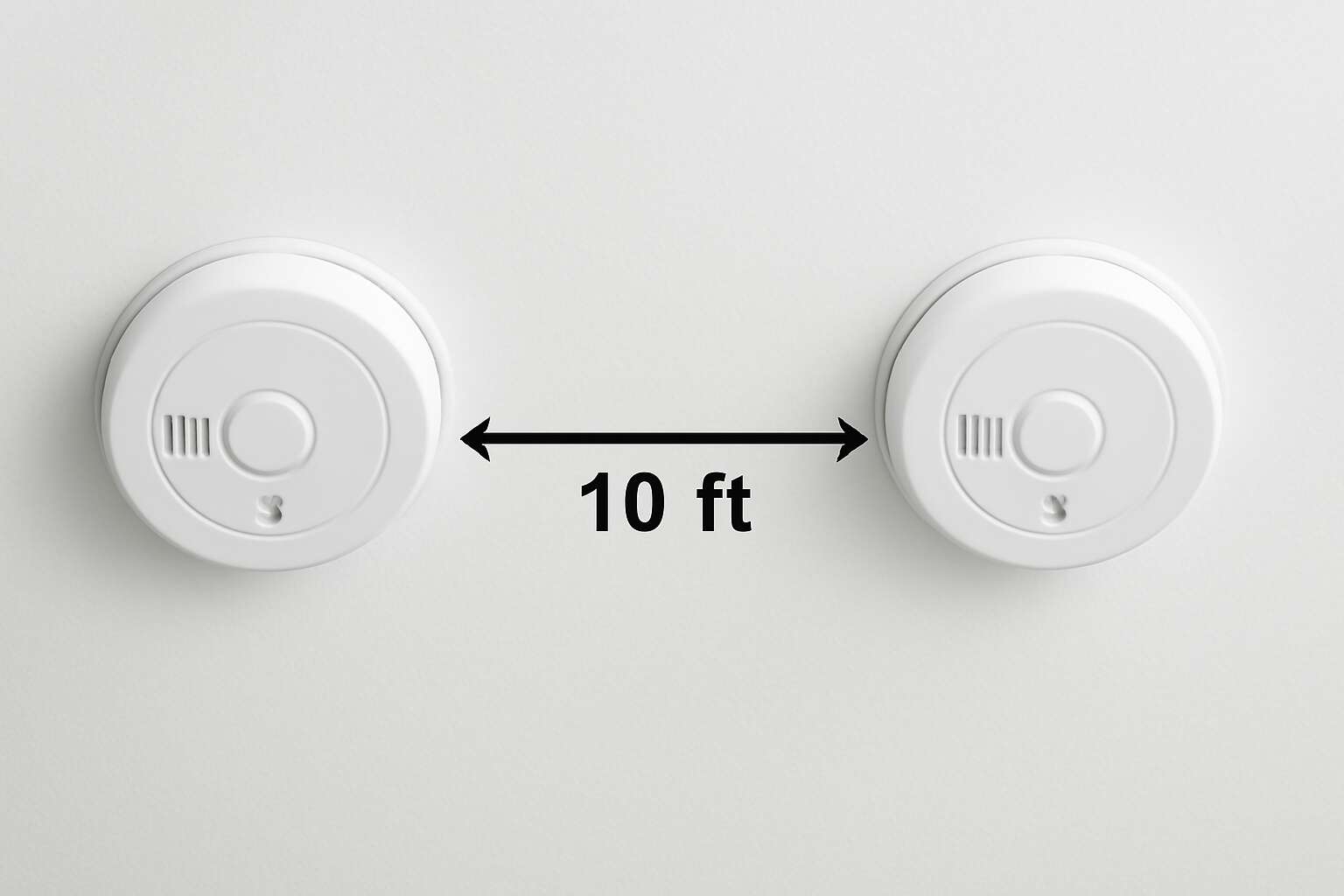 smoke detector to smoke detector distance