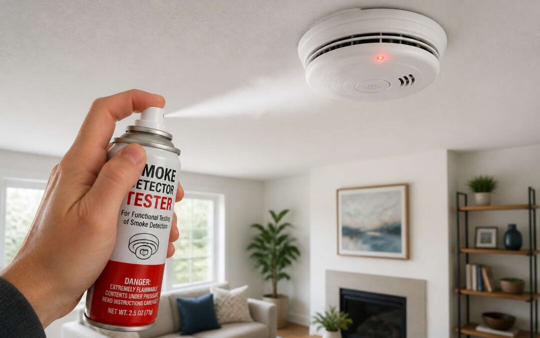 Smoke detector testing kit ensures your alarms work.