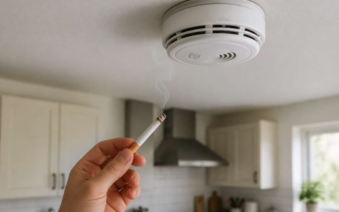When smoking with smoke detector, use these tips to avoid false alarms.